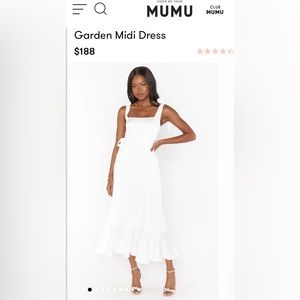 Show Me Your Mumu White Satin Tie Strap Dress with slit
